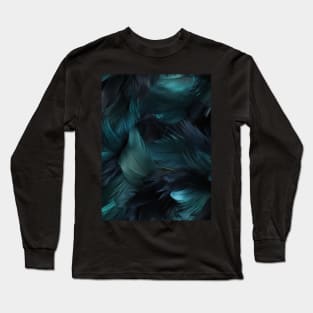 Whispers of Blue Feathers Long Sleeve T-Shirt